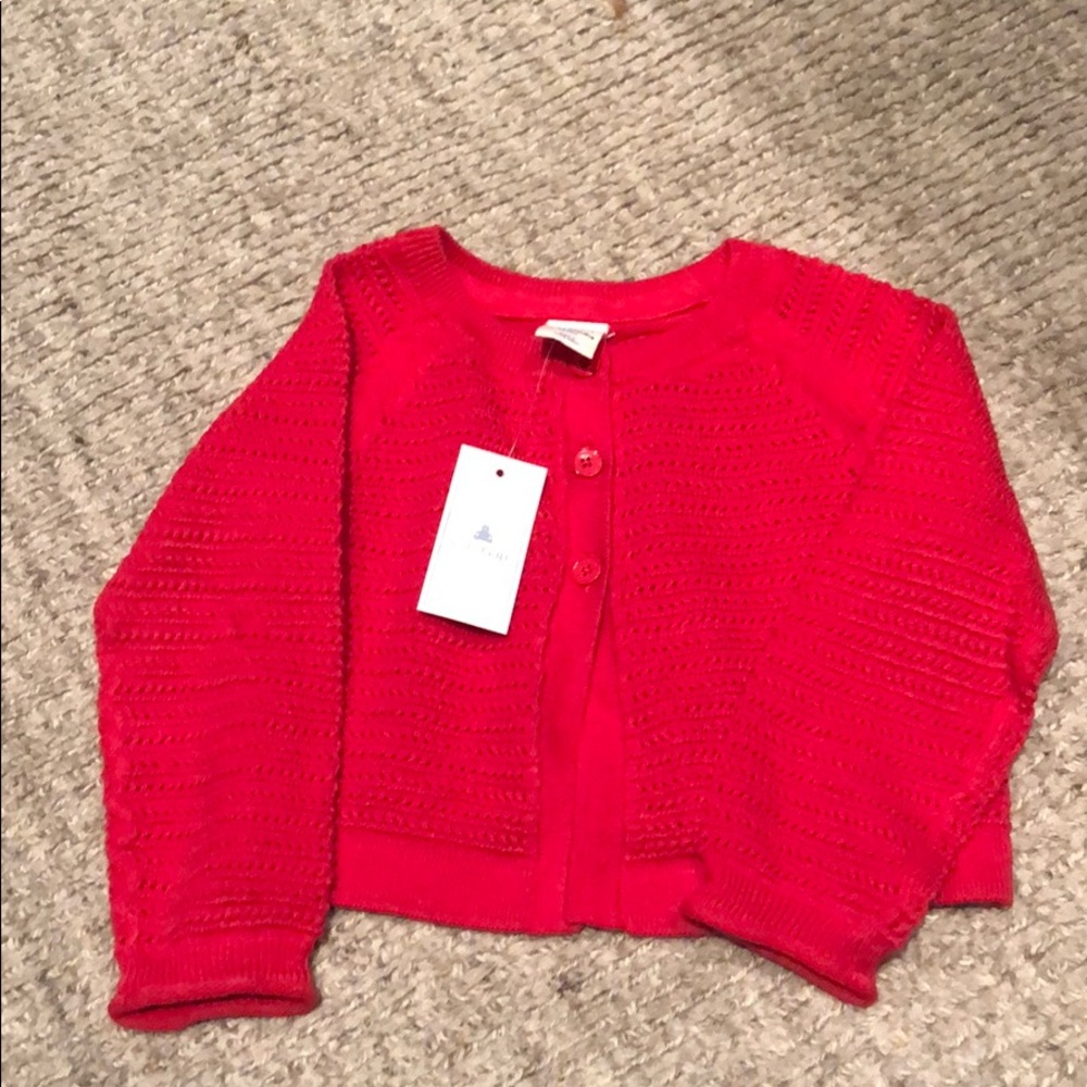 NWT red GAP cardigan sweater 18-24 mos.